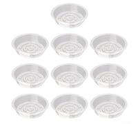Sottovaso in plastica trasparente compatibile con la maggior parte dei vasi da fiori per interni, per la gestione dell'acqua e l'organizzazione dello spazio (25,4 cm)
