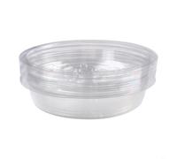 Sottovaso in plastica trasparente resistente, confezione da 510 vassoi antigoccia rotondi spessi per vasi, progettati per proteggere i pavimenti e raccogliere l'acqua in eccesso (20,3 cm, 10 pezzi)