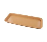 Sottovaso in resina con fondo ispessito, per piante, resistente al sole e all'usura, perfetto per uso interno (marrone, L)