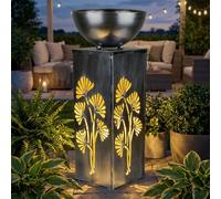Sottovaso Lampada Solare Luci Effetto Argento LED Vaso Di Fiori H 59 Cm [EEK: Non valutato]
