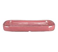 Sottovaso per bonsai rettangolare in gres smaltato rosa 27x20x1,5 cm - GA6S