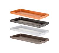 Bama Sottovaso per fioriera rettangolare effetto legno cm 94x36x5,5 h Ghiaccio