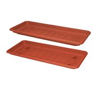 sottovaso per fioriera maxi rettangolare daphne 78x33x6,5 cm in polipropilene