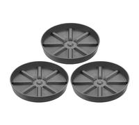 Sottovaso per piante, 26,9 cm, confezione da 3 vasi rotondi in plastica, per interni ed esterni, colore bianco (grigio, 15,2 cm)