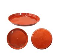 Sottovaso per Piante 3 pezzi 14/18/22/26/30 cm rotondo in plastica for vasi da fiori marrone bianco nero vassoio raccogligocce attrezzi giardinaggio for la casa(30x26.5x2.7cm-Brown)