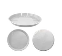 Sottovaso per Piante 3 pezzi 14/18/22/26/30 cm rotondo in plastica for vasi da fiori marrone bianco nero vassoio raccogligocce attrezzi giardinaggio for la casa(26x22.5x2.5cm-White)