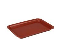 Sottovaso per Piante 5 piattini for interni ed esterni, piattini for piante, vassoi antigoccia, vassoio in plastica rettangolare(Red-30cmX21cm)