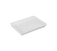 Sottovaso per Piante 5 piattini for interni ed esterni, piattini for piante, vassoi antigoccia, vassoio in plastica rettangolare(White-30cmX21cm)