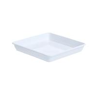 Sottovaso per Piante 5 piattini quadrati in plastica for interni ed esterni, vassoi antigoccia, sottovasi for piante(White-30x30cm)