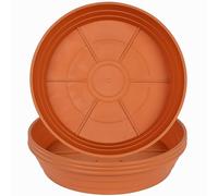 Sottovaso per piante da 20,3 cm, confezione da 4, 6, 8, 10, 12, 14, 16, 18, 20, 25, vassoi in plastica per vasi, vassoio per acqua extra profondo, ciotola per bagno per uccelli, sottovasi per piante