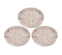 Sottovaso per piante da 26,8 cm, confezione da 3 vasi rotondi in plastica, per interni ed esterni, colore bianco, 15,2 cm