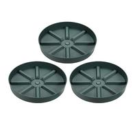 Sottovaso per piante da 26,8 cm, confezione da 3 vasi rotondi in plastica, per interni ed esterni, colore bianco (verde, 26,8 cm)