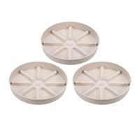 Sottovaso per piante da 26,9 cm, confezione da 3 vasi rotondi in plastica, per interni ed esterni, colore bianco (bianco, 19 cm)