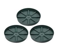 Sottovaso per piante da 26,9 cm, confezione da 3 vasi rotondi in plastica, per interni ed esterni, colore bianco (verde, 19 cm)