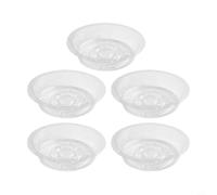 Sottovaso per piante in plastica trasparente resistente, per uso interno ed esterno, favorisce la circolazione dell'aria intorno alle radici e previene l'irrigazione eccessiva (15,2 cm, 5 pezzi)