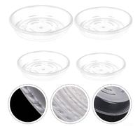 Sottovaso per piante in plastica trasparente resistente, per uso interno ed esterno, favorisce la circolazione dell'aria intorno alle radici e previene l'irrigazione eccessiva (30,5 cm, 10 pezzi)