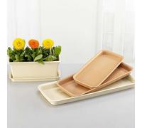 Sottovaso per piante in resina per interni ed esterni, per un efficace drenaggio e protezione del pavimento, per progetti di giardinaggio e decorazione fai da te di famiglia (marrone, XL)