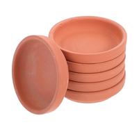 Sottovaso per Piante in Terracotta Rotondo da 7.5 Cm per Drenaggio, Set di 6 Sottovasi per Interni Ed Esterni, Accessori per Giardinaggio E Decorazione Casa