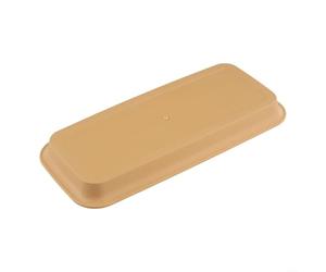 Sottovaso per piante, per interni ed esterni, in resina, rettangolare, per base da giardino, vassoio raccogliacqua sotto il vaso, marrone (marrone S)