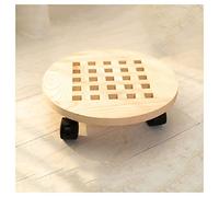 Sottovaso per piante rotante, per Outdoplant Caddy rotondo robusto vaso da fiori base per vasi da fiori interni ed esterni vassoio per piante da casa carrello per piante in legno