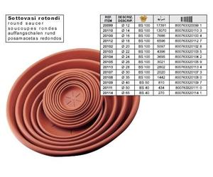 Sottovaso per piante rotondo Marrone Bama Ø 65 cm