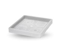 Sottovaso Quadrato 50 cm Bianco