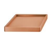 Sottovaso quadrato bordo per trattenere l'acqua con ruote 360° plastica