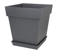 Sottovaso quadrato EDA Tuscany - 40 cm - Grigio antracite