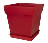 Sottovaso quadrato EDA Tuscany - 40 cm - Rosso
