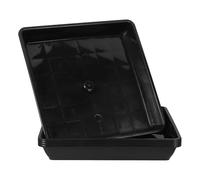 Sottovaso Quadrato per Vaso da Fiori in Plastica 5 Pezzi | Pp Nero, Forma Classica, per Bonsai e Piante, Uso Indoor, Protegge le Superfici