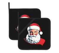 Sottovaso quadrato termoisolante HJFCZH Babbo Natale che soddisfa il suo desiderio stampe anti-scottatura e termoisolante per la pulizia della cucina e barbecue all'aperto