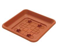 Sottovaso Quadro Laurus 30x30 cm in Plastica con Predisposizione Ruote Ics Sotto