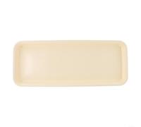 Sottovaso rettangolare in resina per interni ed esterni, fondo ispessito per resistenza al sole e all'usura, raccoglie l'acqua di drenaggio e protegge i pavimenti (beige L)