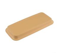 Sottovaso rettangolare per piante in resina, per interni ed esterni, resistente, per raccogliere l'acqua e proteggere il pavimento del giardino, grande vassoio per fiori in marrone beige (marrone S)