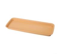 Sottovaso rettangolare per piante in resina, per interni ed esterni, resistente, per raccogliere l'acqua e proteggere il pavimento del giardino, grande vassoio per fiori in marrone beige (marrone XL)
