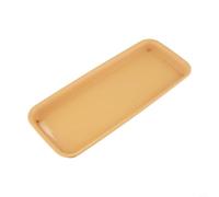 Sottovaso rettangolare per piante in resina, per interni ed esterni, resistente, per raccogliere l'acqua e proteggere il pavimento del giardino, grande vassoio per fiori in marrone beige (marrone M)