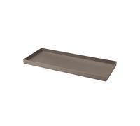 Sottovaso Rettangolare per Vaso a Cassettone Schio Cassa Cappuccino 60x24,5 cm in Plastica Tortora