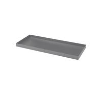 Sottovaso Rettangolare per Vaso a Cassettone Schio Tera Cassa Smoke 80x29,5 cm in Plastica Grigio