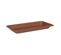 Sottovaso Rettangolare per Vaso a Cassettone Tikal Saucer Clay 96x41 cm in Plastica Argilla