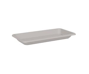 Sottovaso Rettangolare per Vaso a Cassettone Tikal Saucer Cloud 96x41 cm in Plastica Grigio Chiaro