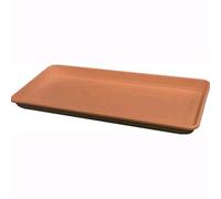 SOTTOVASO RETTANGOLARE Resina color TERRACOTTA per VASO FESTONATO da 100 cm