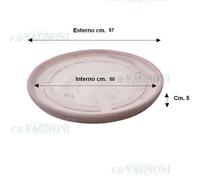 Sottovaso rotondo circolare in terracotta toscana per vaso ciotola giardino
