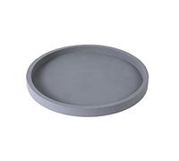 Sottovaso rotondo grigio per piante grasse, bonsai e vasi da interni/esterni, base antigoccia da 26 cm, resistente ed elegante, accessorio per piantare