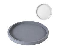Sottovaso rotondo per piante grasse, per interni ed esterni, base per bonsai, 26 cm, colore: bianco
