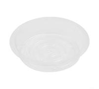 Sottovaso rotondo trasparente, confezione da 10, essenziale per il drenaggio dei vasi di fiori e per servire snack (15,2 cm)