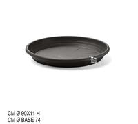 SOTTOVASO TONDO CILINDRICO IN PLASTICA DIAM. CM 90X11 H COLORE ANTRACITE