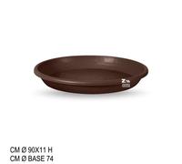 SOTTOVASO TONDO CILINDRICO IN PLASTICA DIAM. CM 90X11 H COLORE BRONZO