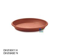 SOTTOVASO TONDO CILINDRICO IN PLASTICA DIAM. CM 90X11 H COLORE TERRACOTTA