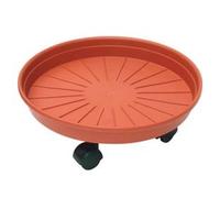 SOTTOVASO TONDO CON RUOTE MARGHERITA- - ø cm.35x6h. - 3 pezzi ICS