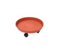Sottovaso tondo con ruote margherita - 4 pz